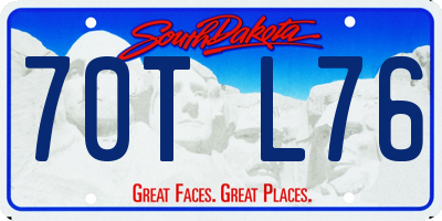 SD license plate 70TL76