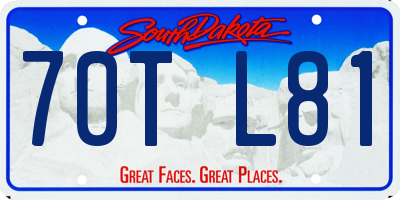 SD license plate 70TL81
