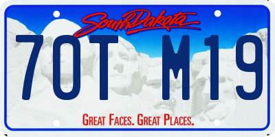 SD license plate 70TM19