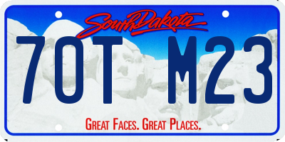 SD license plate 70TM23