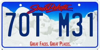 SD license plate 70TM31