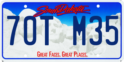 SD license plate 70TM35
