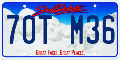 SD license plate 70TM36