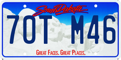 SD license plate 70TM46