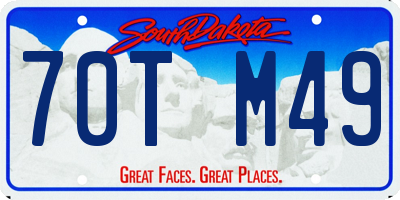 SD license plate 70TM49