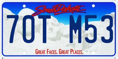 SD license plate 70TM53