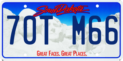 SD license plate 70TM66