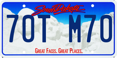 SD license plate 70TM70
