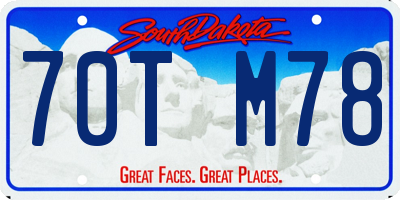 SD license plate 70TM78