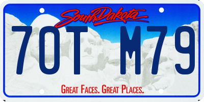 SD license plate 70TM79