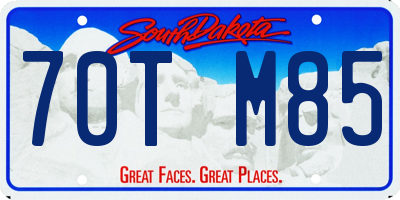 SD license plate 70TM85