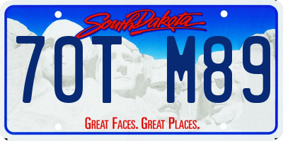 SD license plate 70TM89