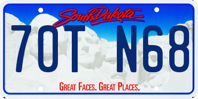 SD license plate 70TN68