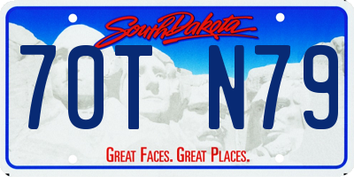 SD license plate 70TN79