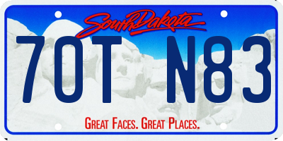 SD license plate 70TN83