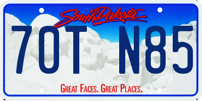 SD license plate 70TN85