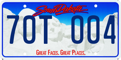 SD license plate 70TO04