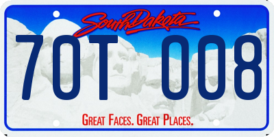 SD license plate 70TO08