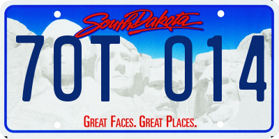SD license plate 70TO14