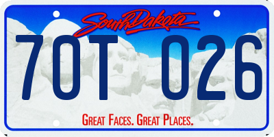 SD license plate 70TO26