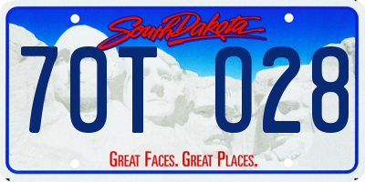 SD license plate 70TO28