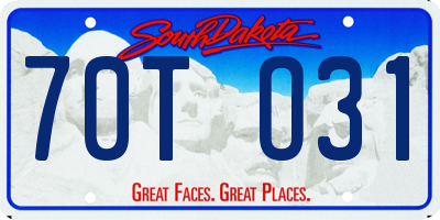SD license plate 70TO31