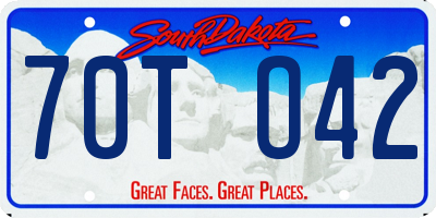 SD license plate 70TO42