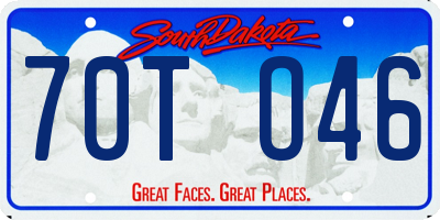 SD license plate 70TO46