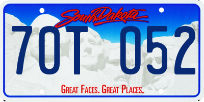 SD license plate 70TO52