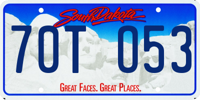 SD license plate 70TO53
