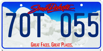 SD license plate 70TO55