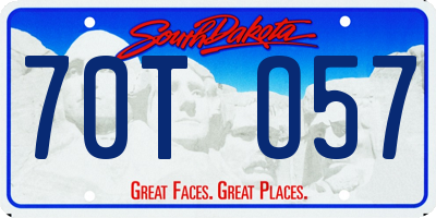 SD license plate 70TO57