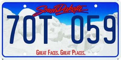 SD license plate 70TO59