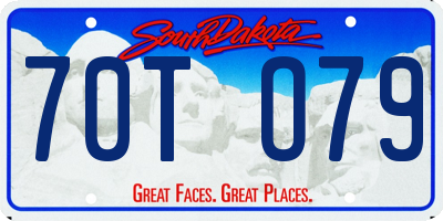SD license plate 70TO79