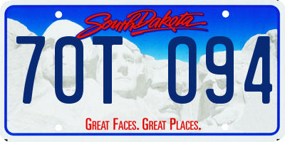 SD license plate 70TO94