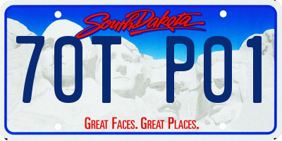 SD license plate 70TP01