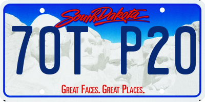 SD license plate 70TP20