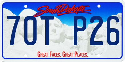 SD license plate 70TP26