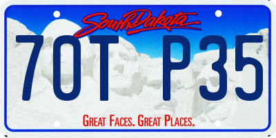 SD license plate 70TP35