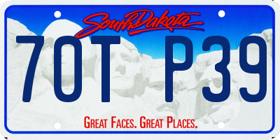 SD license plate 70TP39