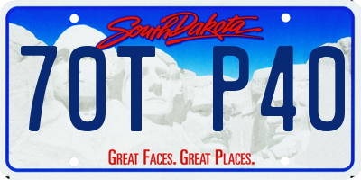 SD license plate 70TP40