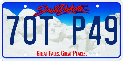 SD license plate 70TP49