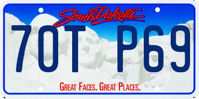 SD license plate 70TP69