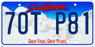 SD license plate 70TP81