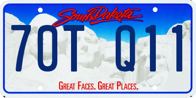 SD license plate 70TQ11