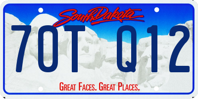 SD license plate 70TQ12