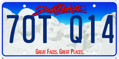 SD license plate 70TQ14
