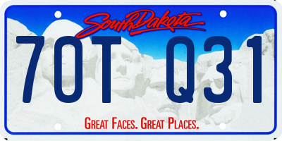 SD license plate 70TQ31