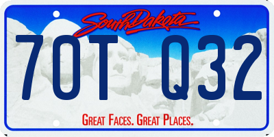 SD license plate 70TQ32