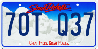 SD license plate 70TQ37